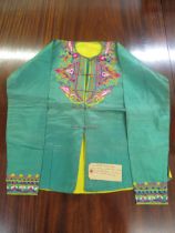 North Borneo embroidered prince's costume including a turban, sash and handkerchief, boxed