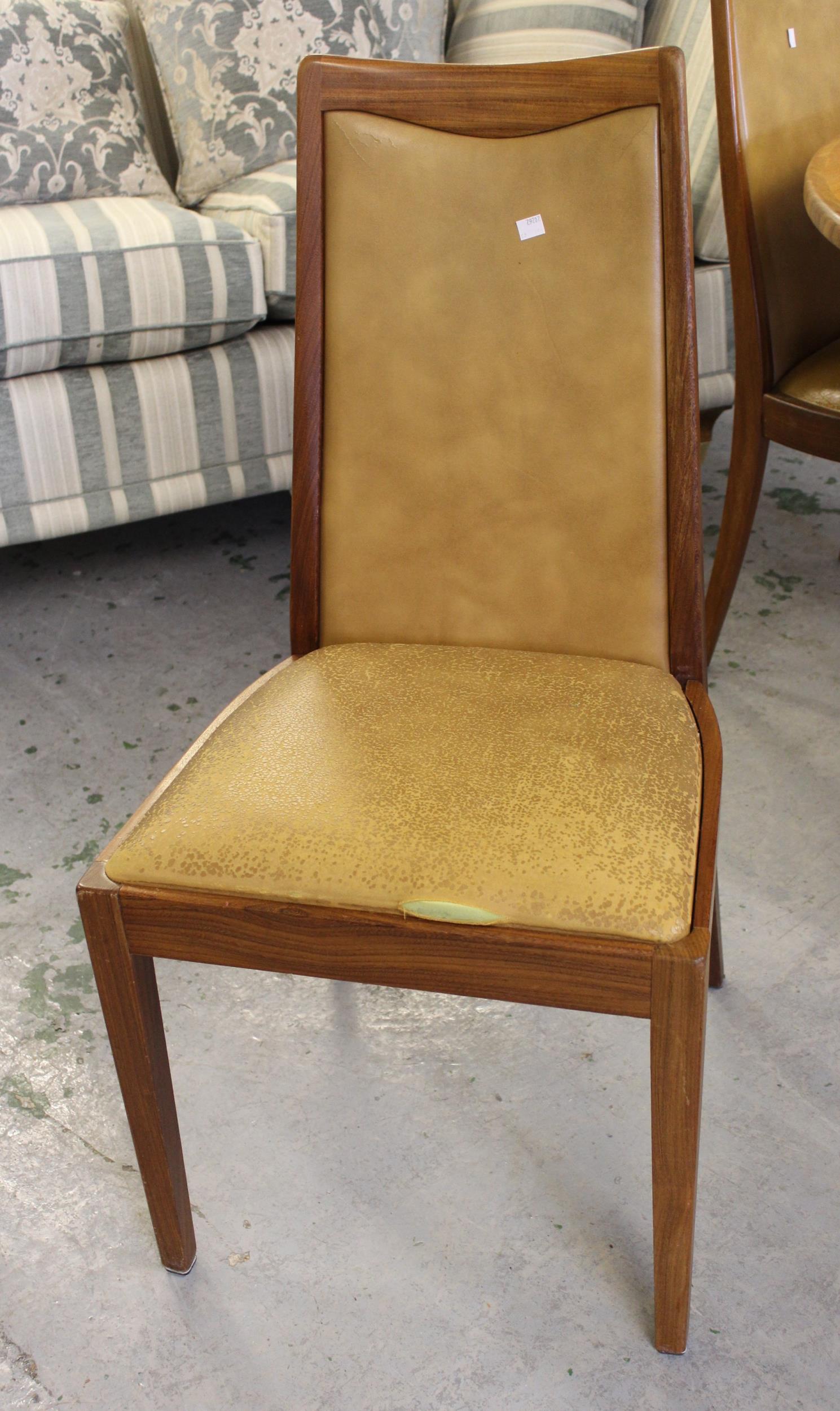 1970's G Plan teak extending oval dining table with integral single extra fold-out leaf on turned - Image 2 of 2