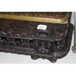 19th Century cast iron fire kerb, 100cm wide x 28cm deep