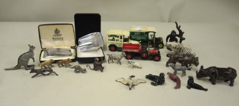 Two boxed Ronson cigarette lighters, three various models of Yesteryear and a quantity of various
