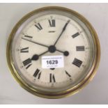 Mid Century ship's bulkhead clock by Elliot of Croydon, the enamel dial with Roman numerals and