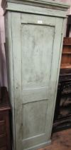 Pine storage cupboard with distressed painted finish, 183 x 58cm Bit dirty but overall condition