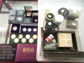 Quantity of various Pobjoy Mint proof coins in fitted boxes for the Isle of Man, two Continental