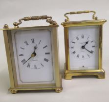 Two modern brass cased carriage clocks