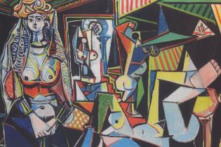 After Pablo Picasso, Limited Edition colour print on silk by Chelsea Green Editions, ' Les Femmes d'