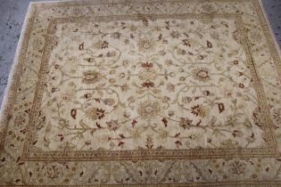 Good quality modern Indo Persian Ziegler design carpet with an all-over floral pattern in shades