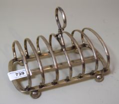 Victorian silver six division toast rack, 12oz t Good condition, no solder repairs or problems.