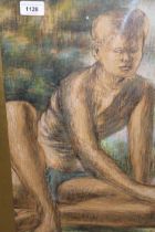 Joseph Smedley, pastel portrait of a seated boy, signed, 19.5ins x 12ins, gilt framed