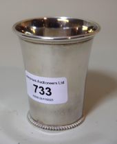 French silver flared rim beaker, 7.5cm high