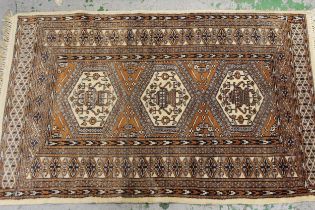 Two Pakistan / Indian Persian design rugs, together with seven similar small mats