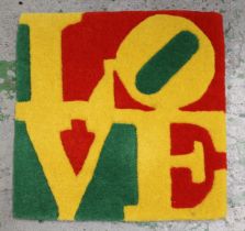 Robert Indiana, Limited Edition mat ' Love ' 38cm square