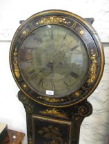 19th Century chinoiserie cased parliament clock, the circular dial having Roman numerals,