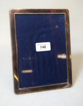 Rectangular silver photograph frame with easel back, 20 x 16cm