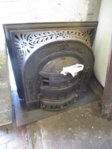 Jan Jaarsma, late 19th Century cast iron stove with relief moulded cast decoration, including base -