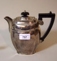 20th Century Birmingham silver hot water pot, 16oz t