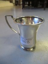 Birmingham silver Liberty & Co. waisted Christening mug