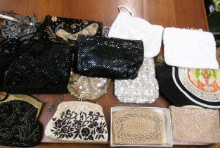 Box of various ladies beaded and embroidered evening bags