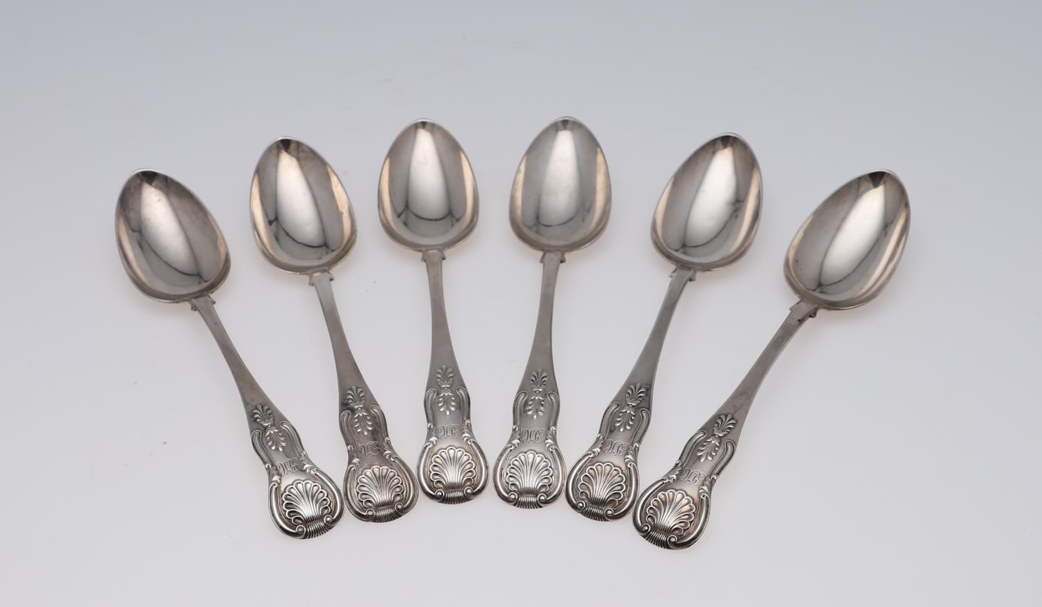 A SET OF SIX VICTORIAN SCOTTISH TABLESPOONS. - Image 2 of 6