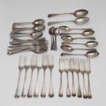 MISCELLANEOUS OLD ENGLISH PATTERN FLATWARE:-.