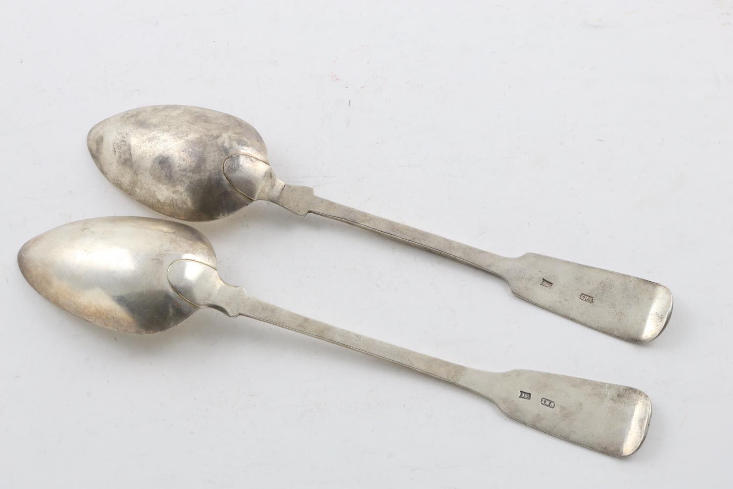 A PAIR OF GEORGE III/IV SCOTTISH PROVINCIAL TABLESPOONS. - Image 2 of 2