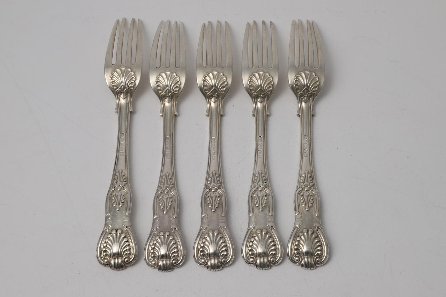 MIXED KING'S PATTERN FLATWARE:-. - Image 3 of 15