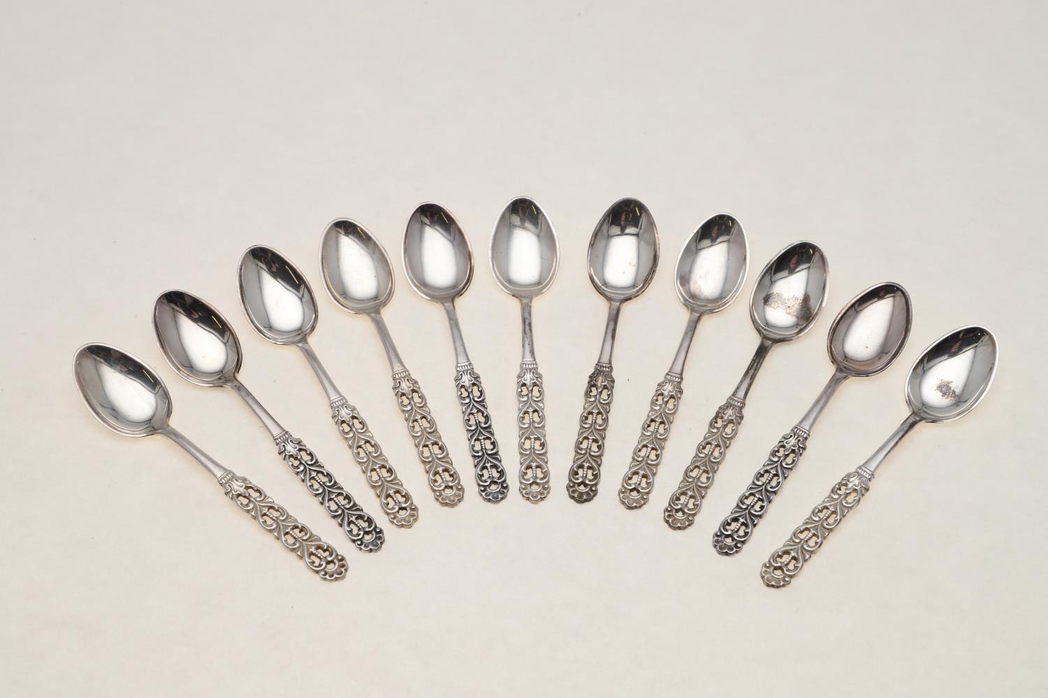TWO SETS OF 20TH CENTURY SCANDINAVIAN TEA/ COFFEE SPOONS:-. - Image 4 of 5