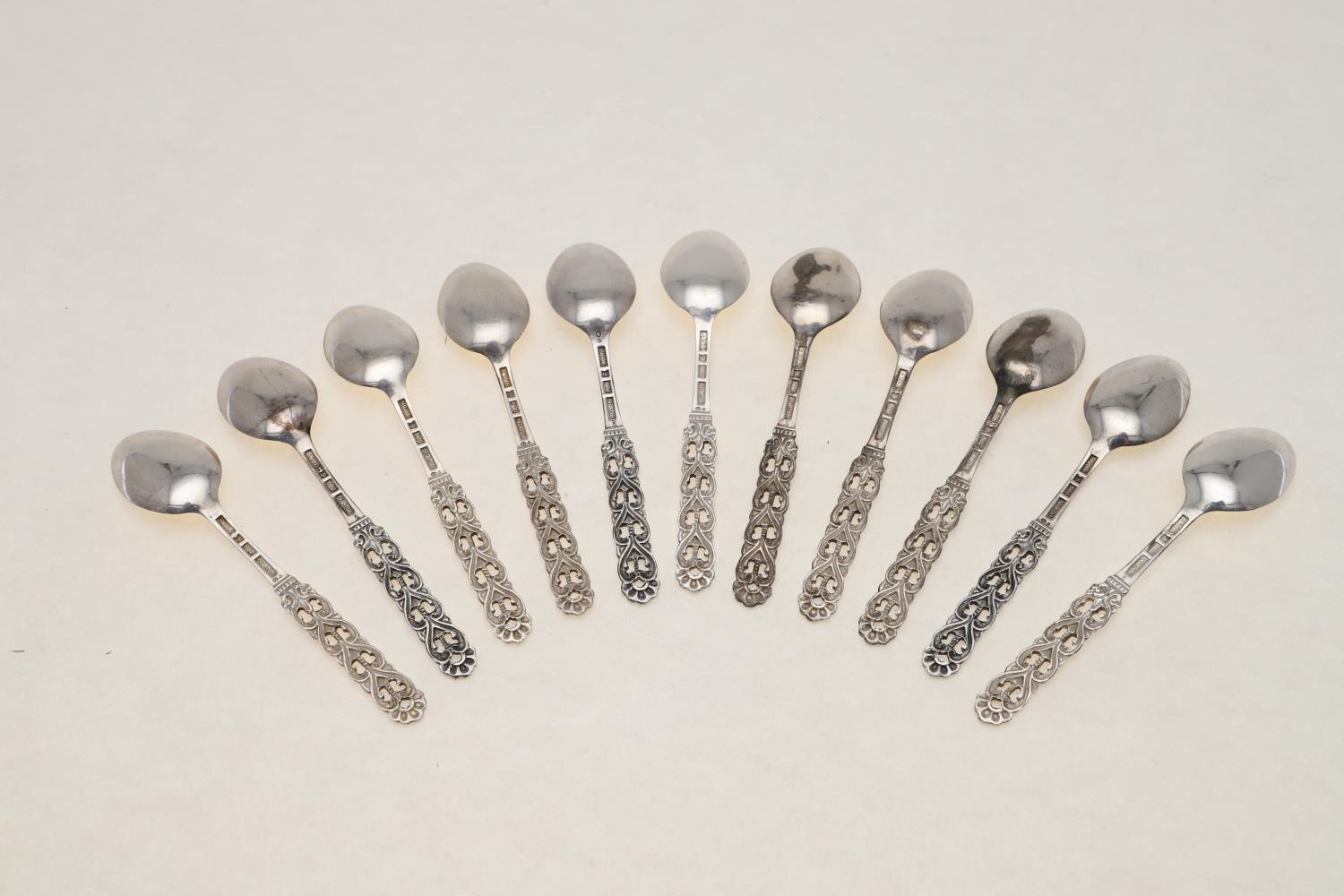 TWO SETS OF 20TH CENTURY SCANDINAVIAN TEA/ COFFEE SPOONS:-. - Image 5 of 5