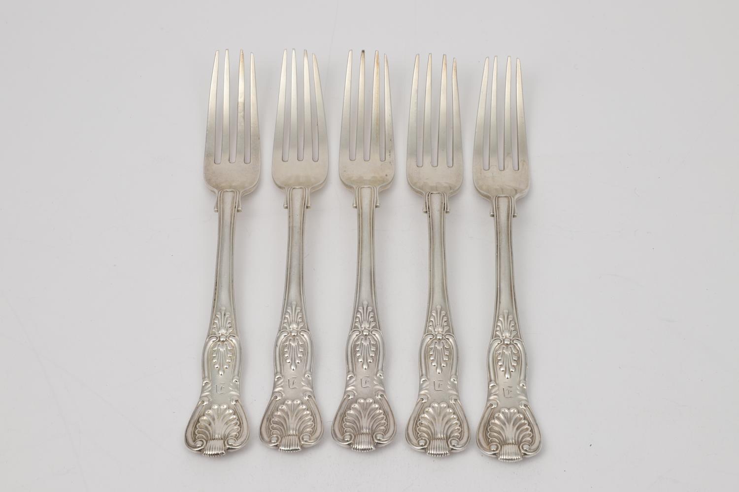 MIXED KING'S PATTERN FLATWARE:-. - Image 2 of 15