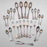 A WILLIAM IV/ EARLY VICTORIAN PART SERVICE OF FLATWARE.