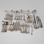 A GEORGE V PART-CANTEEN OF HANOVERIAN PATTERN FLATWARE & CUTLERY.