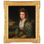 THOMAS GAINSBOROUGH, RA (1727-1788). Follower of. PORTRAIT OF A LADY.