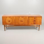 MID CENTURY TEAK SIDEBOARD.