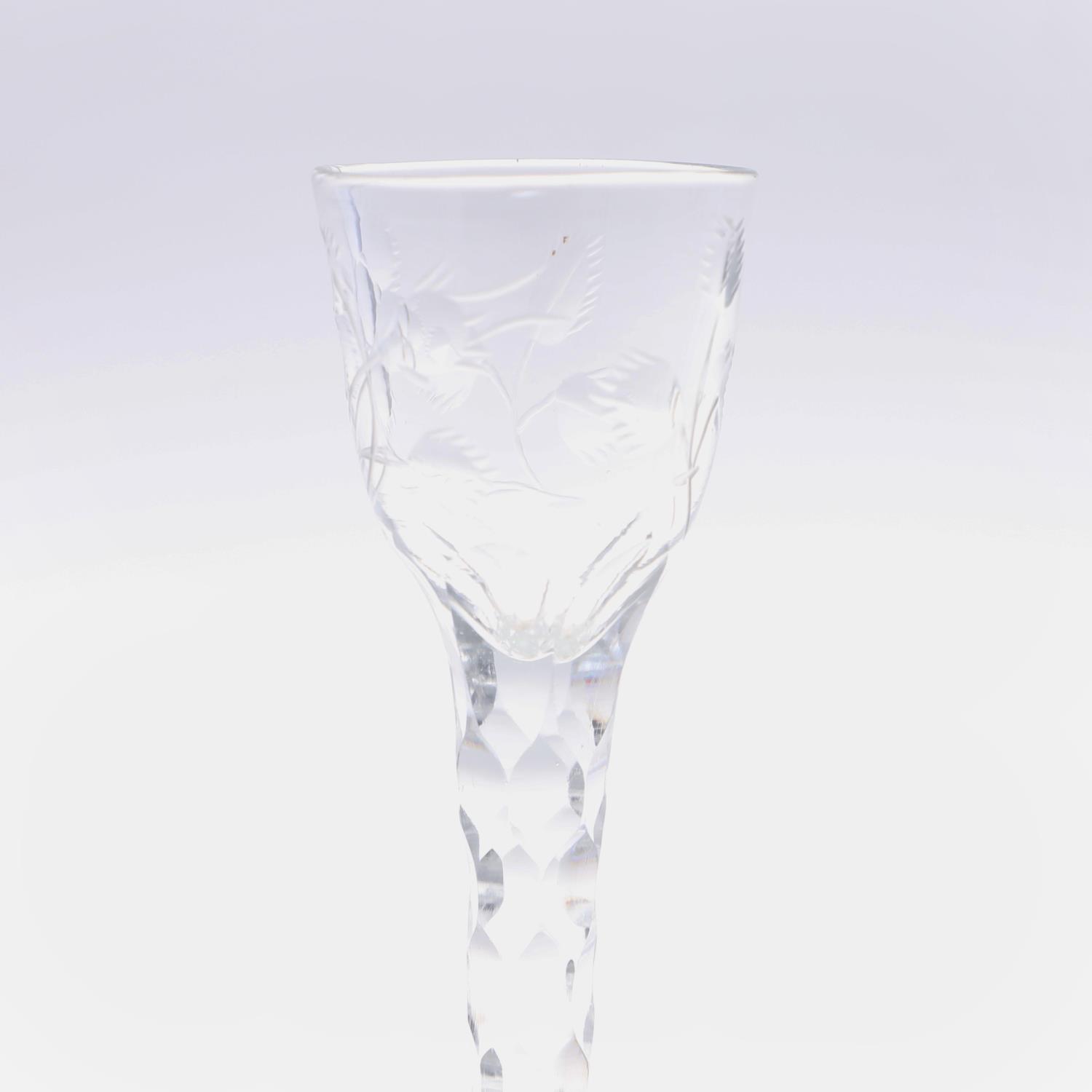THREE 19THC WINE GLASSES. - Image 3 of 12