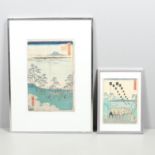 TWO JAPANESE UTAGAWA HIROSHIGE WOODBLOCK PRINTS.