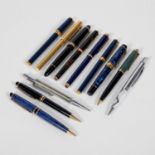 FOUNTAIN PENS & BALLPOINT PENS INCLUDING MONT BLANC & DUPONT.