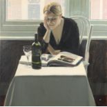 IAIN FAULKNER (B.1973). A GOOD BOOK AND A BOTTLE OF WINE. (d)