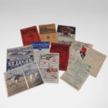 COLLECTION OF FOOTBALL PROGRAMMES INCLUDING 1938 FA CUP FINAL PROGRAMME & TICKET.
