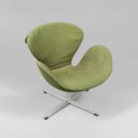 VINTAGE FRITZ HANSEN 'SWAN CHAIR' - DESIGNED BY ARNE JACOBSON.