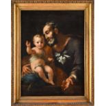 PIER FRANCESCO MOLA (1612-1666). In the manner of. ST JOSEPH WITH THE CHRIST CHILD.