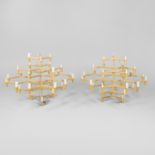 PAIR OF NEMO 'CROWN MAJOR' CONTEMPORARY PENDANT CHANDELIERS - JEHS & LAUB.