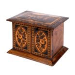 VICTORIAN TUNBRIDGE WARE TABLE CABINET.