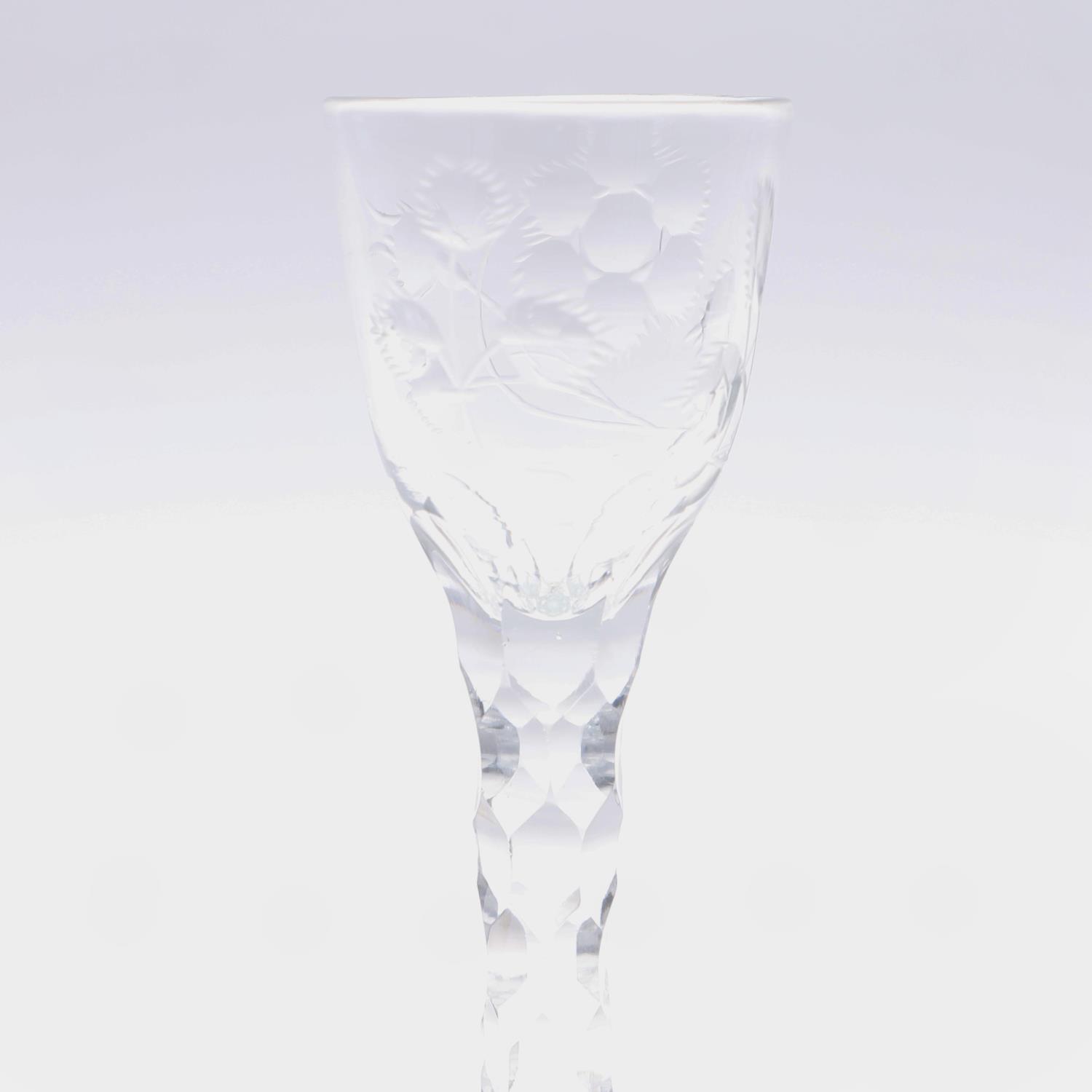 THREE 19THC WINE GLASSES. - Image 5 of 12