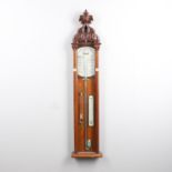 A VICTORIAN MAHOGANY ADMIRAL FITZROY'S BAROMETER.