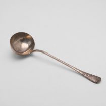 AN EARLY VICTORIAN PAXTON PATTERN SOUP LADLE.