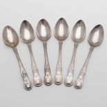 A SET OF SIX GEORGE IV SCOTTISH PROVINCIAL TEASPOONS.