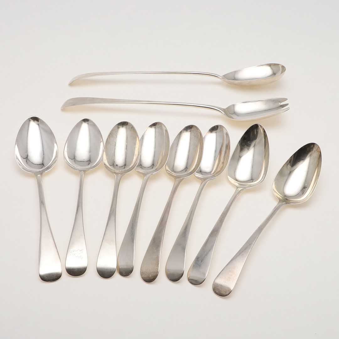 MISCELLANEOUS OLD ENGLISH PATTERN FLATWARE. - Image 2 of 3