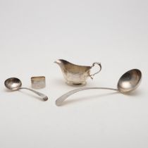 A GEORGE VI OLD ENGLISH PATTERN SOUP LADLE.