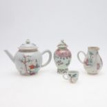 18THC CHINESE PORCELAIN TEAPOT & OTHER ITEMS.
