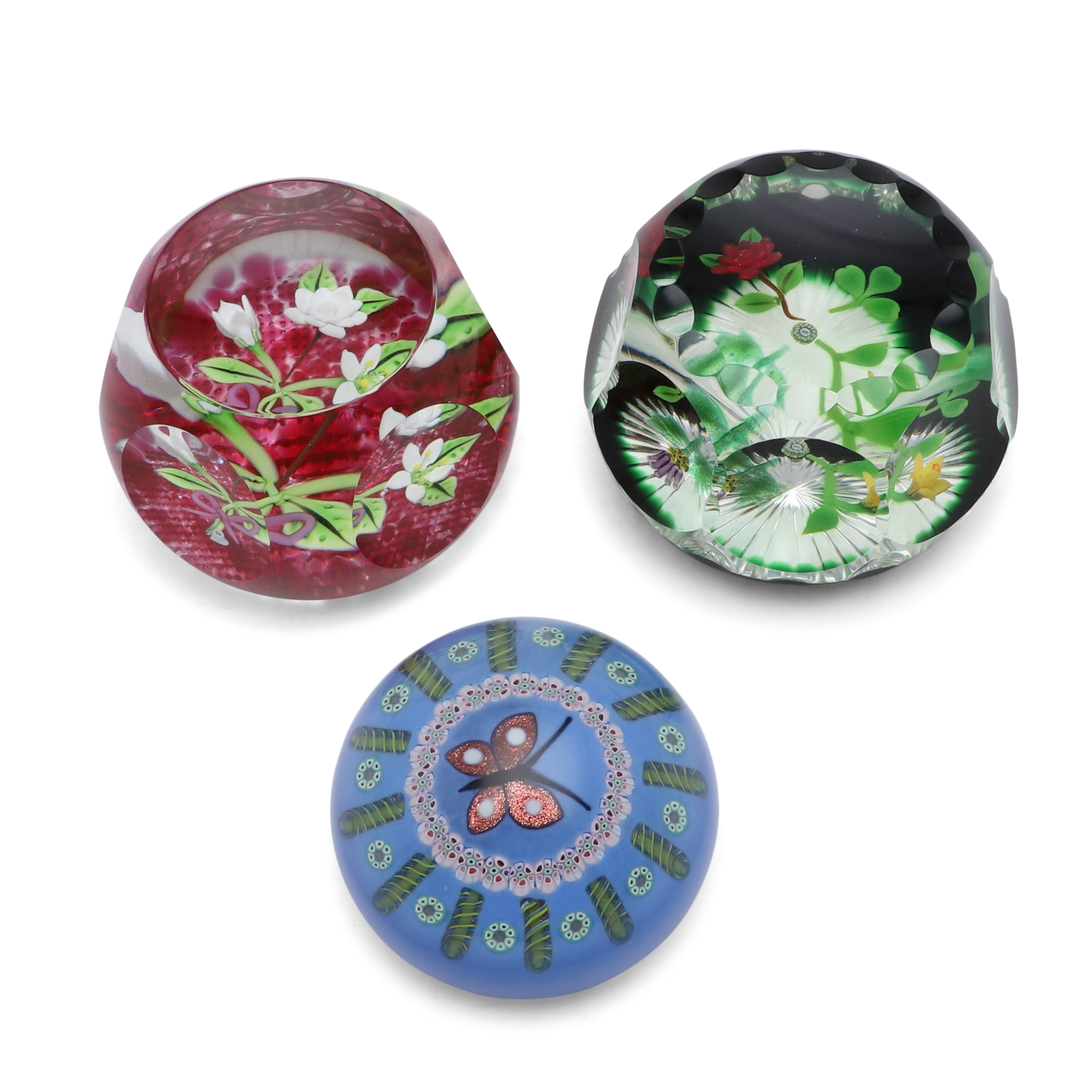 WILLIAM MANSON GLASS PAPERWEIGHTS - LIMITED EDITION.
