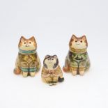 JOAN & DAVID DE BETHEL - RYE POTTERY CATS.